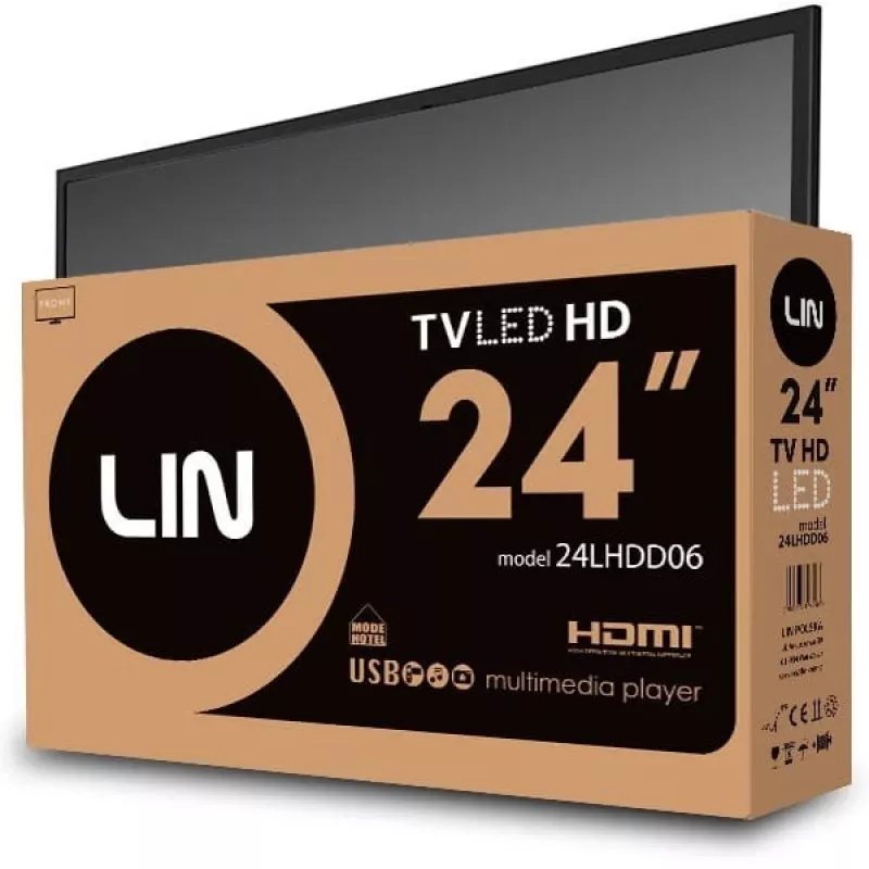 LIN 24LHDD06 HD Ready DVB-T2 musta