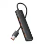 USB 3.2 Gen 2 5-in-1-moniporttikeskitin Vention CHOBB — 5 porttia (4× USB 3.2 Gen 2 Type-A, 1× USB 3.2 Gen 1 Type-A), 0,15 m, ABS, musta