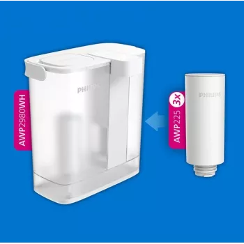 Vesisuodatinpatruunat Philips AWP225S/5 3 kpl:n pakkaus – pehmentävät varasuodattimet vesiautomaatteihin ja kahvinkeittimiin