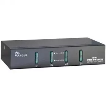 Inter-Tech Argus KVM-AS-41DA - KVM-/äänikytkin - 4 x KVM/ääni - pöytämalli (88887201)