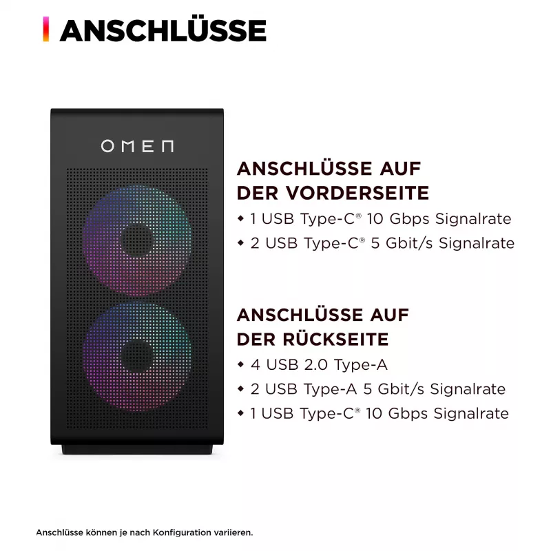 HP OMEN 35L GT16-0065ng AMD Ryzen™ 7 8700F -pelitietokone