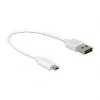 USB-kaapeli DeLOCK 84805 USB 2.0 0,2 m USB A Micro-USB B valkoinen