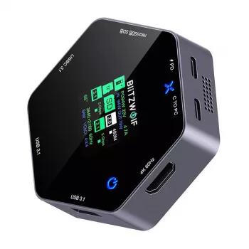 Telakointiasema BlitzWolf BW-TH16 8in1 USB 100W LCD-älynäytöllä
