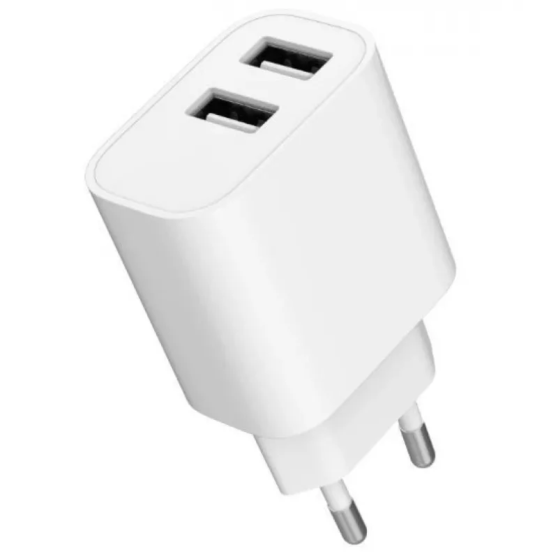 Laturi Gembird TA-UC-2A12-01 sisäkäyttöön AC 2.4A 2 USB valkoinen