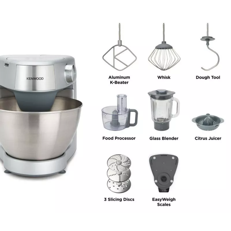 Kenwood Prospero+ -yleiskone 1000 W 4,3 L hopea, ruostumaton teräs, integroitu vaaka