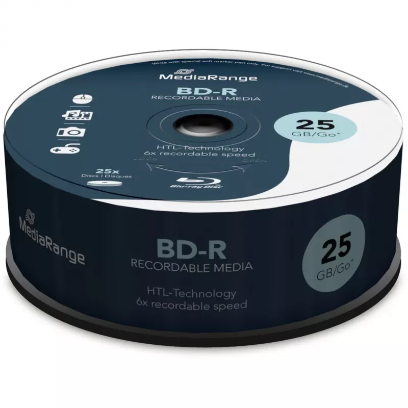 BD-R tallennusmedia MediaRange MR514 25 GB 25 kpl