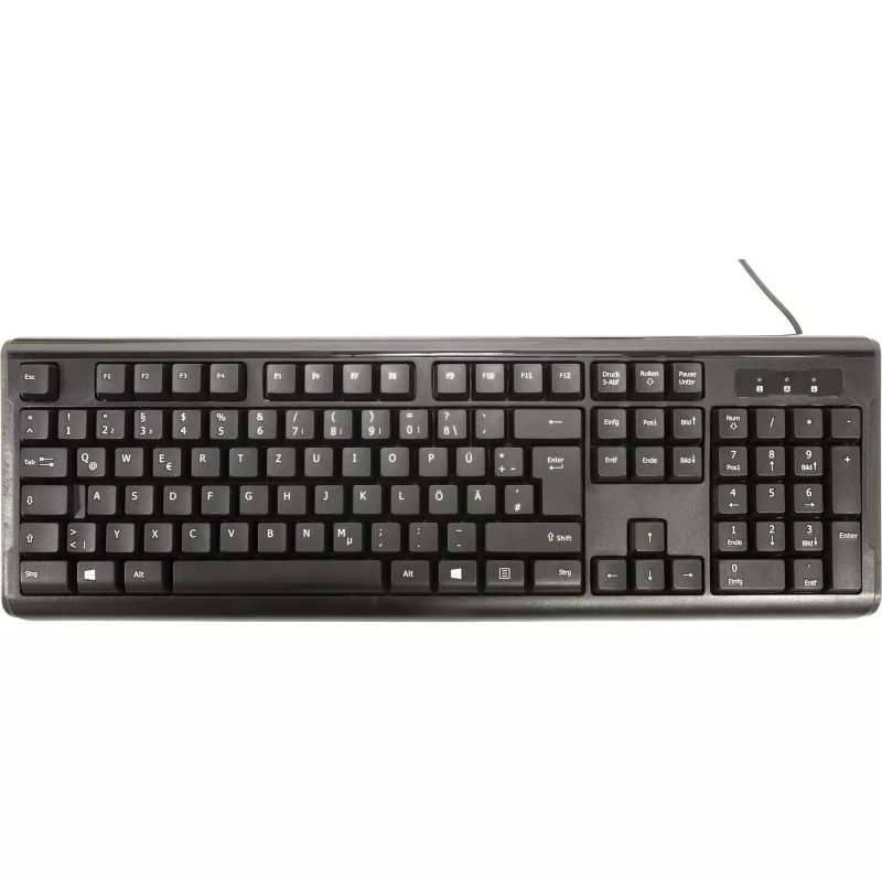 Inter-Tech AC KB-102DE pöytäkone USB musta 1000dpi 105 näppäintä johdollinen (88884138)