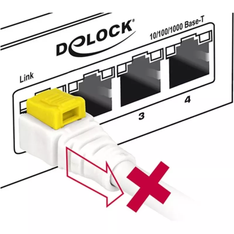 Verkkokaapeli DeLOCK 85330 RJ-45 Cat6a 0,5 m valkoinen