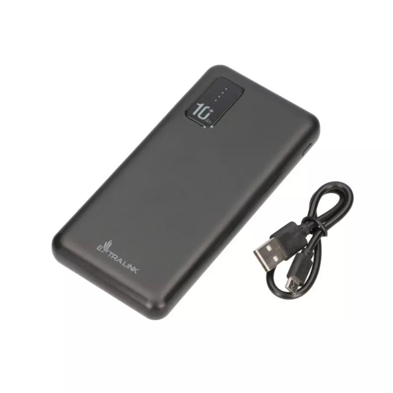 Varavirtalähde Extralink EPB-098B 10000 mAh, LiPo, 2× USB-A + 1× USB-C, musta