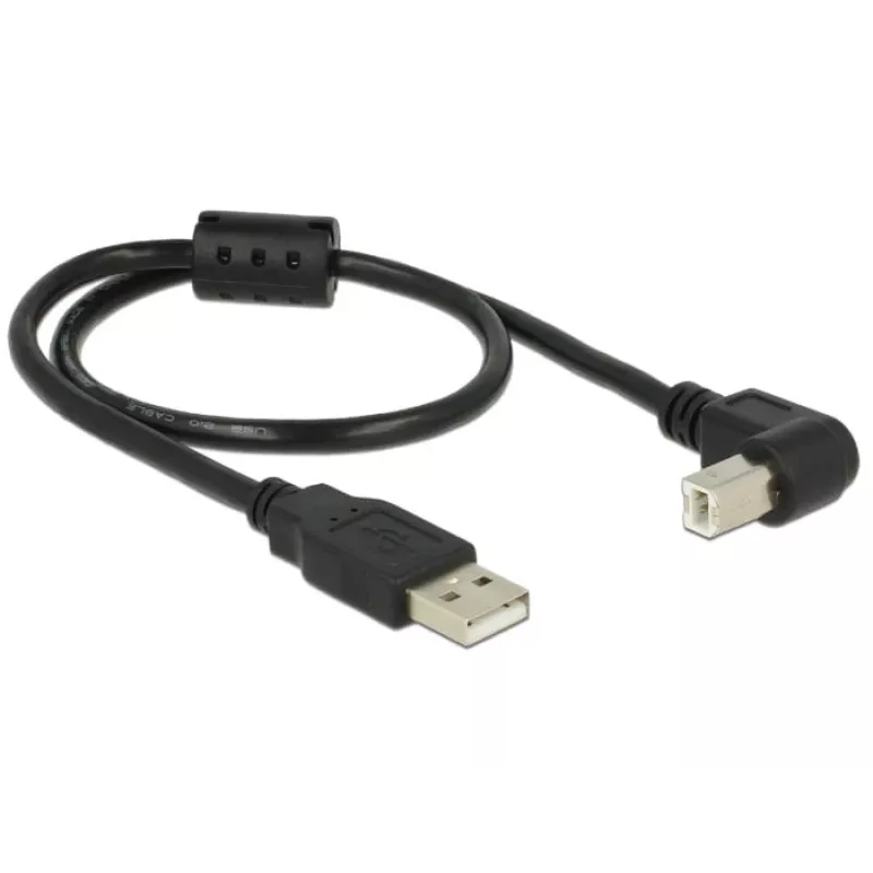 USB-kaapeli DeLOCK 0,5 m USB 2.0-A USB 2.0-B musta