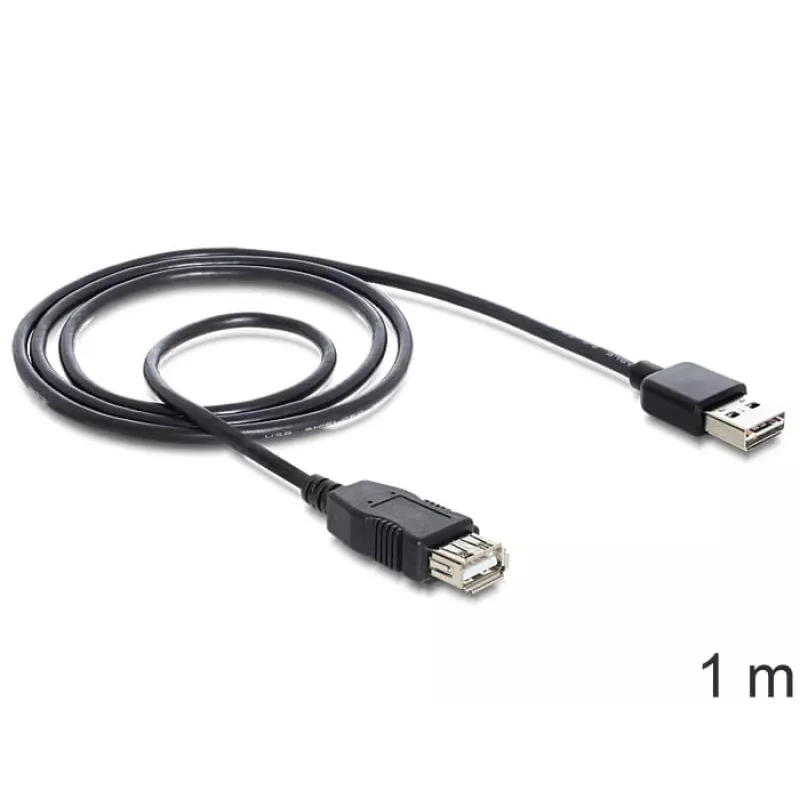 USB-kaapeli DeLOCK EASY-USB 2.0-A 1 m musta