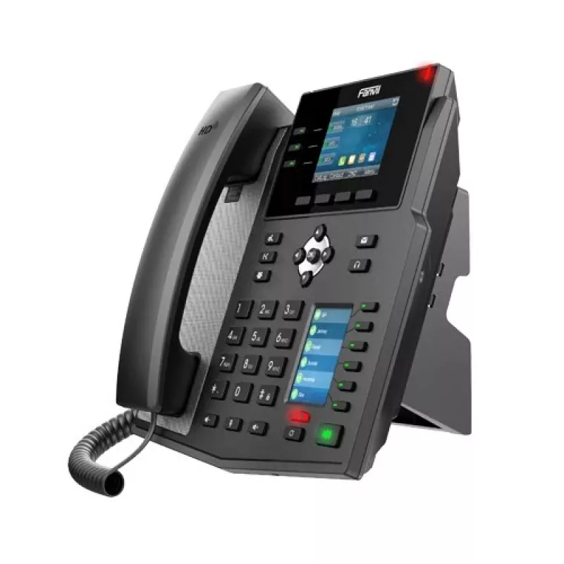 IP-puhelin Fanvil X4U musta 12 linjaa LCD Wi-Fi langallinen käsipuhelin