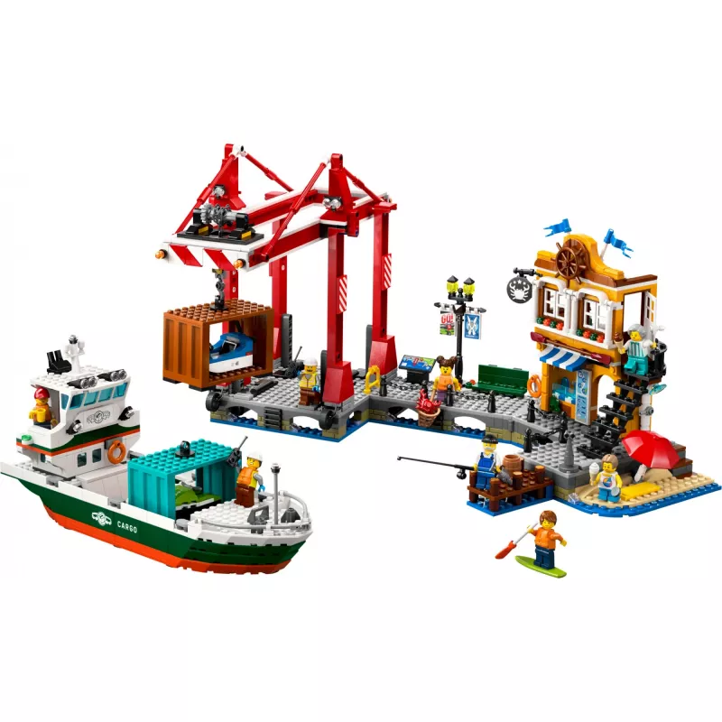 LEGO CITY 60422 merenrantasatama rahtilaivalla