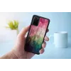 iKins puhelinkotelo Samsung Galaxy S20+ — vesikukkakuosi, musta