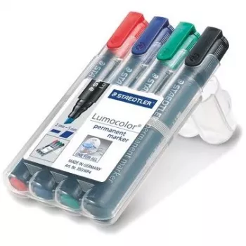 Tussi Staedtler Lumocolor 350 WP4 4 kpl musta sininen vihreä punainen