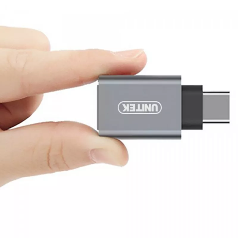 UNITEK Y-A025CGY kaapeli-/sovitinsovitin USB Type-C - USB Type-A, metalli