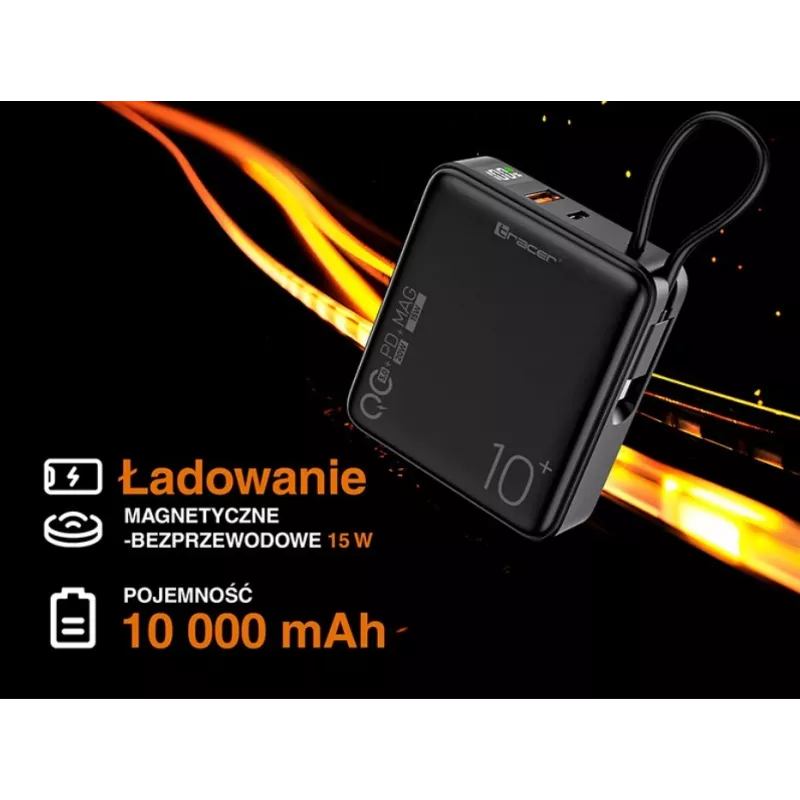 Tracer Scout -kannettava laturi 10000 mAh MAG+PD+QC
