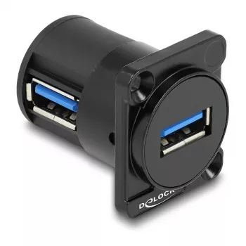 DeLOCK D-Type-moduuli USB 2.0 Type-A naaras-naaras 90° kulma