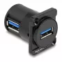 DeLOCK D-Type-moduuli USB 2.0 Type-A naaras-naaras 90° kulma