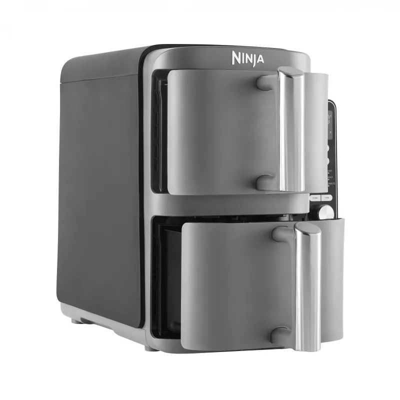Ninja SL400EU friteerauslaite Double 9,5 L 2470 W kiertoilmakypsennin musta, harmaa