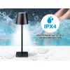 Beper P201UTP118 ladattava LED-pöytävalaisin, 1,5 W, kosketuskytkin, himmennettävä, 33 mm:n pullosovitin, vedenkestävä, musta