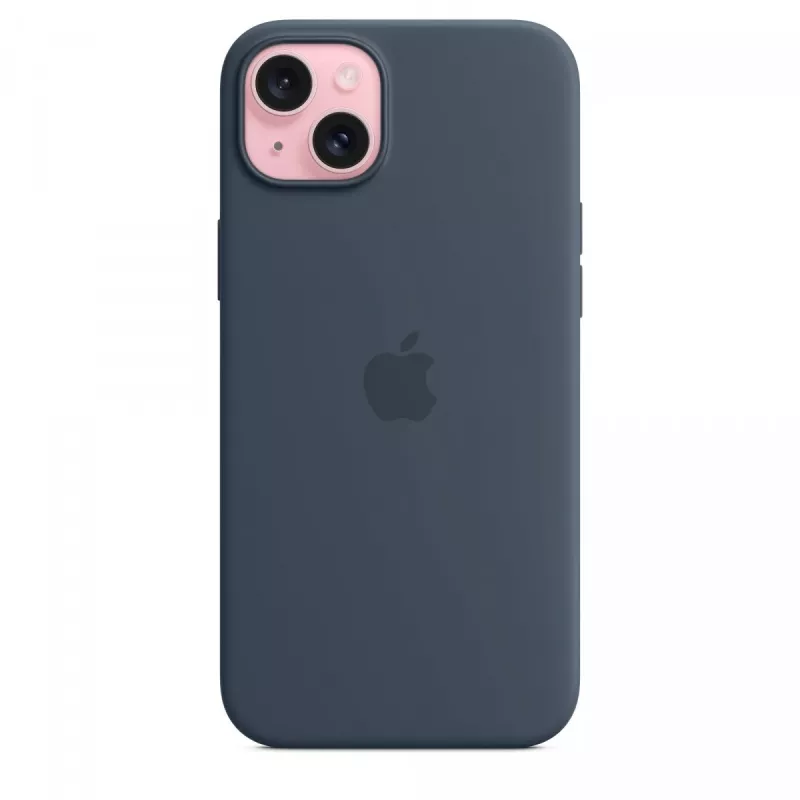 Apple iPhone 15 Plus silikonikotelo MagSafe-yhteensopiva - myrskynsininen