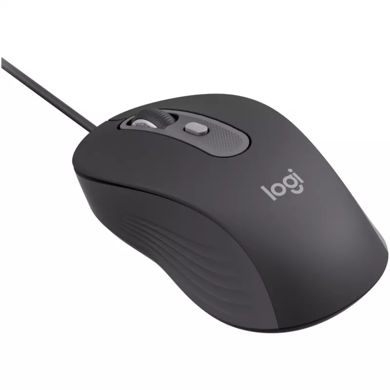 Logitech Signature Wired M520 for Business optinen langallinen hiiri USB-C Plug-and-Play Windows/Mac/Chrome/PC/kannettavat - grafiitti