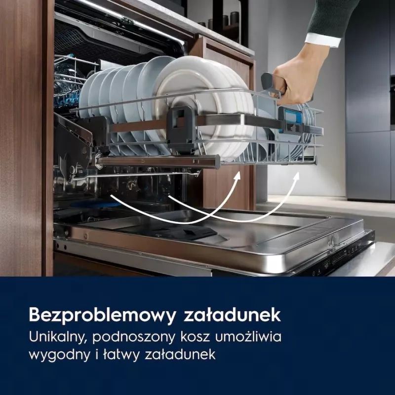 Kalusteisiin asennettava astianpesukone ELECTROLUX EEC87400W, 13 astiastoa, 44 dB