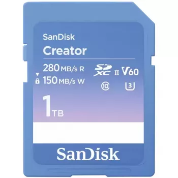 SanDisk Creator SD UHS-II -muistikortti, 1 TB, sininen, SDSDXEP-1T00-GNCIS