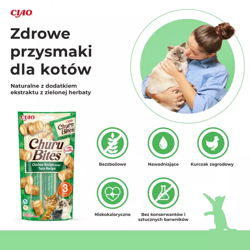 INABA Churu Bites tonnikala kanalla - kissanherkut - 3x10 g