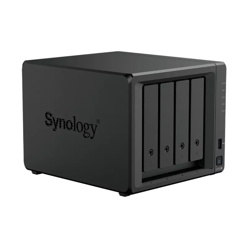 Synology DiskStation DS925+ NAS/tallennuspalvelin Ryzen Embedded V1500B 4 GB DDR4 0 TB musta