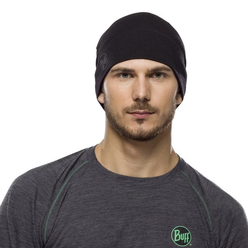 BUFF MERINO LIGHTWEIGHT BEANIE SOLID musta onesize pipo Standard
