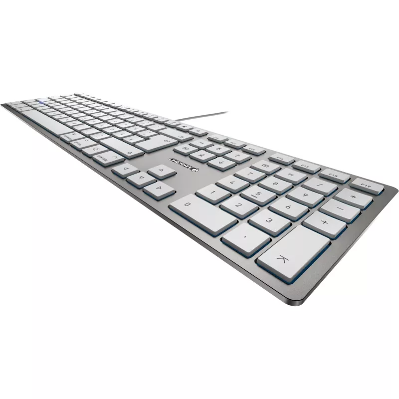 CHERRY KC 6000 ohut FOR MAC -näppäimistö Office USB QWERTZ saksa hopea