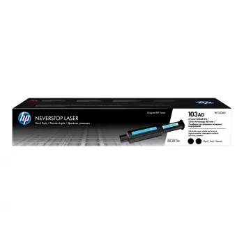 HP Original 103AD Neverstop musta värikasetin täyttösarja, kahden värikasetin sarja
