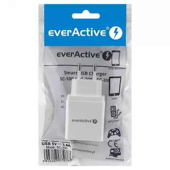Everactive PUHELIMEN LATURI 3X USB 3, 4A VALKOINEN