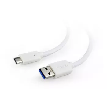 KAAPELI USB-C–USB3 0.1M VALKOINEN/CCP-USB3-AMCM-W-0.1M GEMBIRD