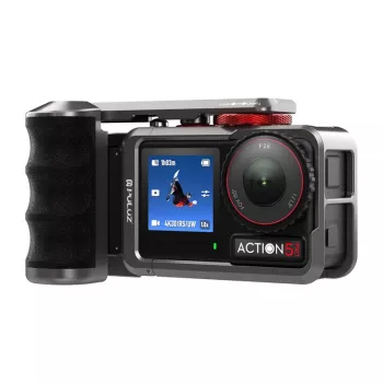 Metallinen suojakotelo Puluz-kahvalla DJI Osmo Action 5 Pro / Action 4 / Action 3:lle