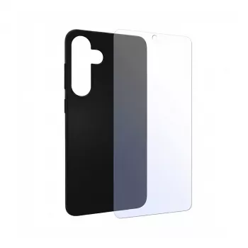 PEDEA pehmeä TPU-kotelo Samsung Galaxy S24 5G, musta + näytönsuojakalvo (SET-11160961)