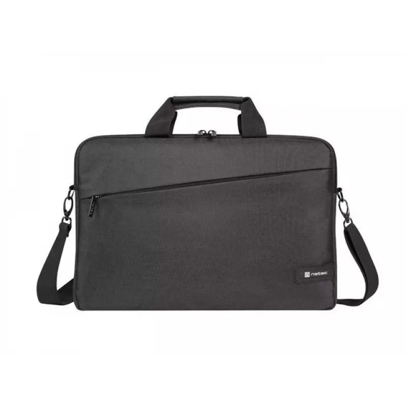 Salkku NATEC Beira 39,6 cm (15,6 inch) — polyesteri, 1 pääosasto, olkahihna, musta