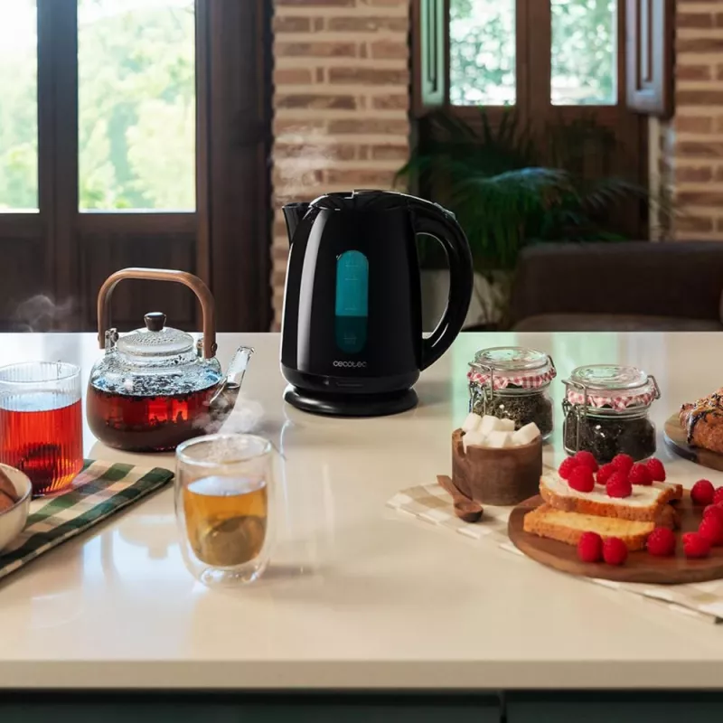 Cecotec Thermosense 180 1857 sähkökäyttöinen vedenkeitin, 1,7 l, 2200 W, BPA-vapaa, musta