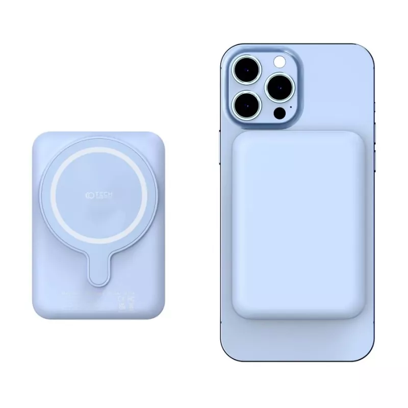 Kannettava varavirtalähde TECH-PROTECT PB10 LIFEMAG 5000mAh sininen