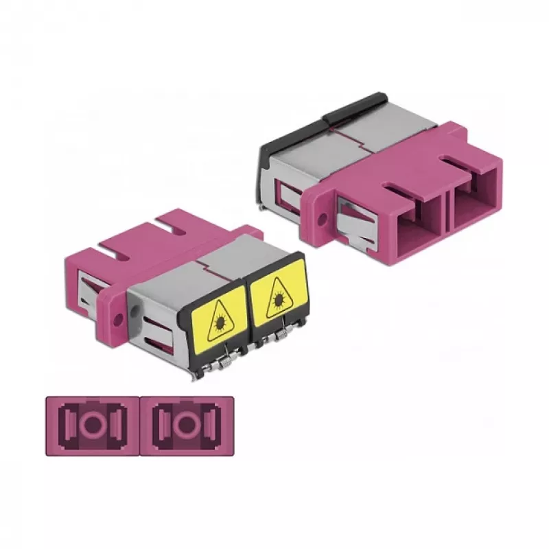 Kuitukytkin DeLOCK 86896 SC Duplex naaras SC Duplex naaras Multimode violetti