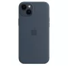 Silikonikuori Cover Apple iPhone 14 Plus MagSafe Storm Blue