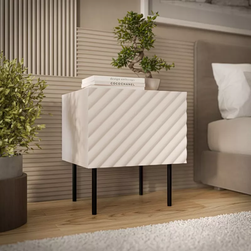 Yöpöytä Cama LUCCA, cama meble, 47x40x52 cm, cashmere, MDF/lastulevy, 2 kpl:n sarja