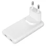 Akyga AK-CH-32 ohut GaN-USB-C-laturi 65 W, 2 x USB-C PD, valkoinen