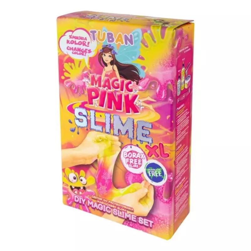 Slime DIY-sarja TUBAN TU3569 — Magic Pink XL, myrkytön, turvallinen lapsille
