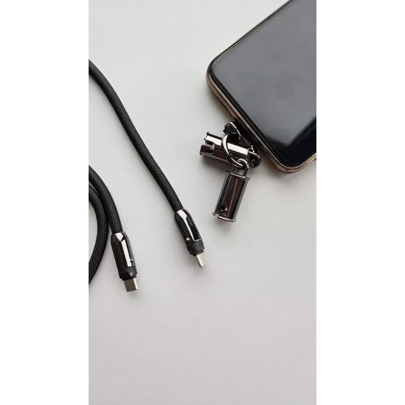 2in1 USB-C kaapeli 1m musta