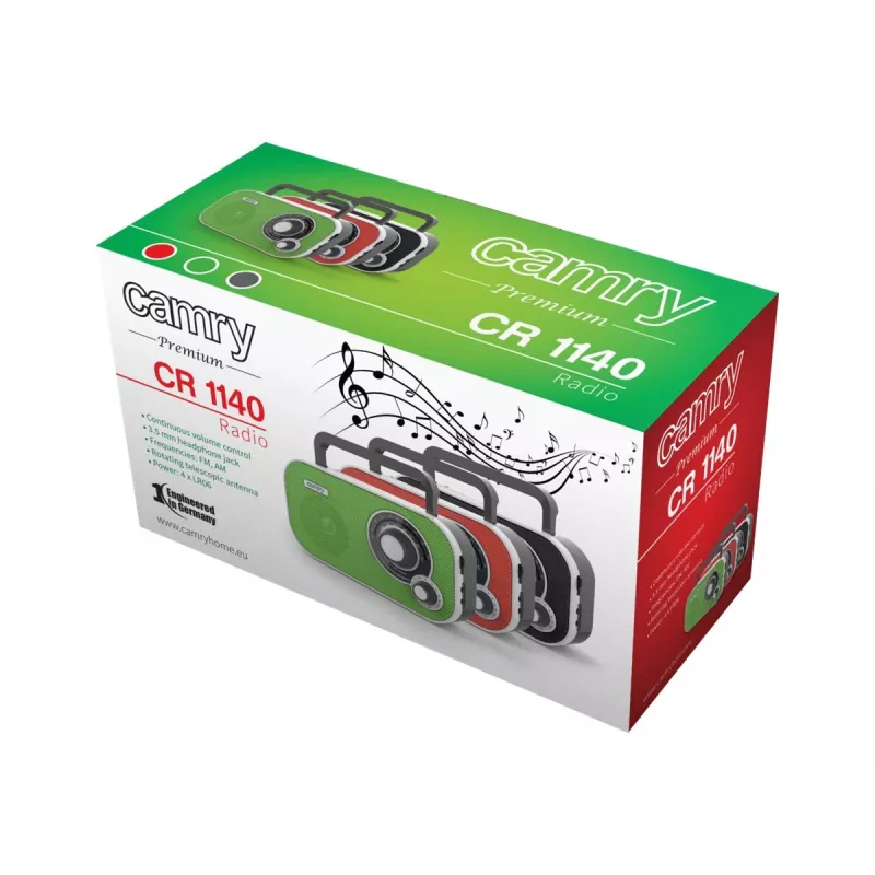 Camry CR 1140R kannettava radio punainen