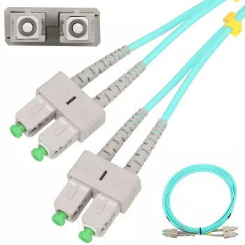 Kuitupatchkaapeli Extralink SC/APC–SC/APC, monimuotokuitu OM3, duplex, 3 mm vaippa, 5 m