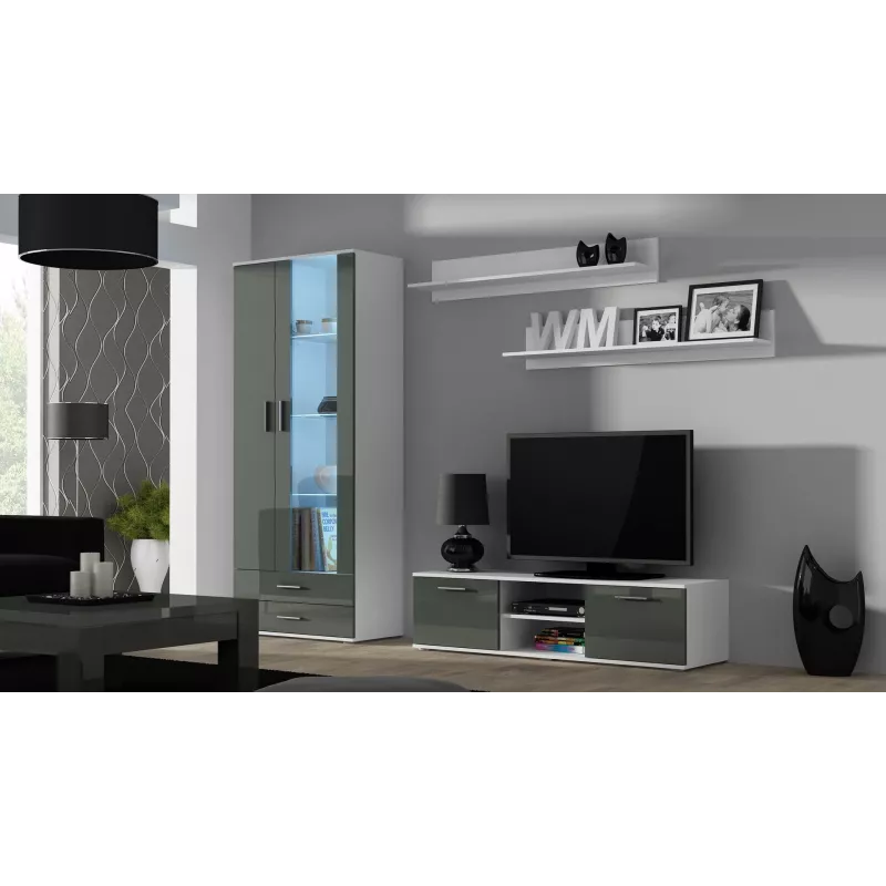 Cama kahden hyllyn sarja 125cm SOHO valkoinen matt